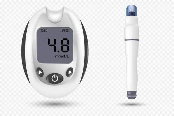 Realistische glucometer. Vector — Stockvector