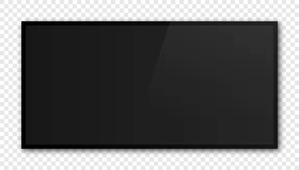 Реалістичне чорне телебачення — стоковий вектор