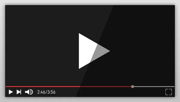 Reproductor de vídeo moderno — Archivo Imágenes Vectoriales