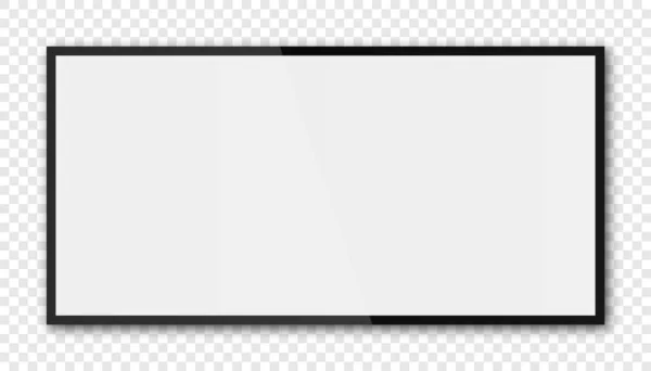 現実的なブラックテレビ — ストックベクタ