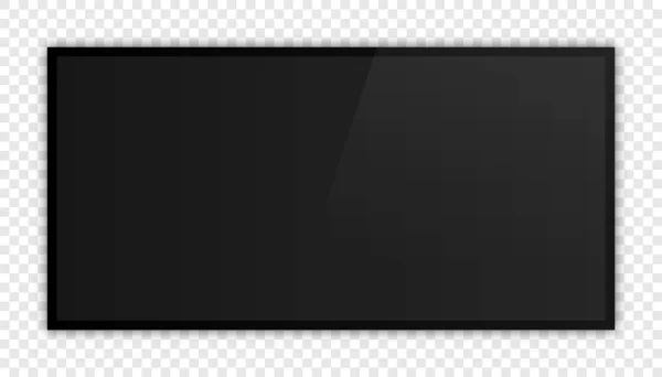 Реалістичне чорне телебачення — стоковий вектор