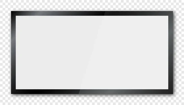 現実的なブラックテレビ — ストックベクタ