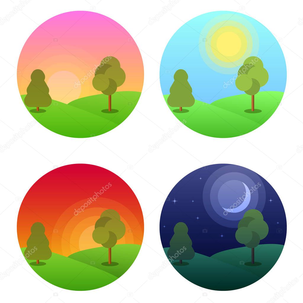 Daytime vector landscape 