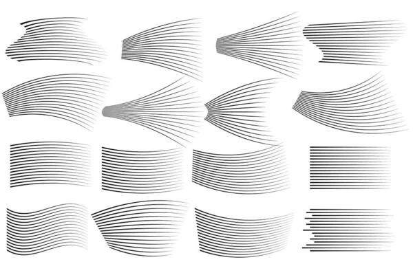 Snelheidslijnen ingesteld — Stockvector