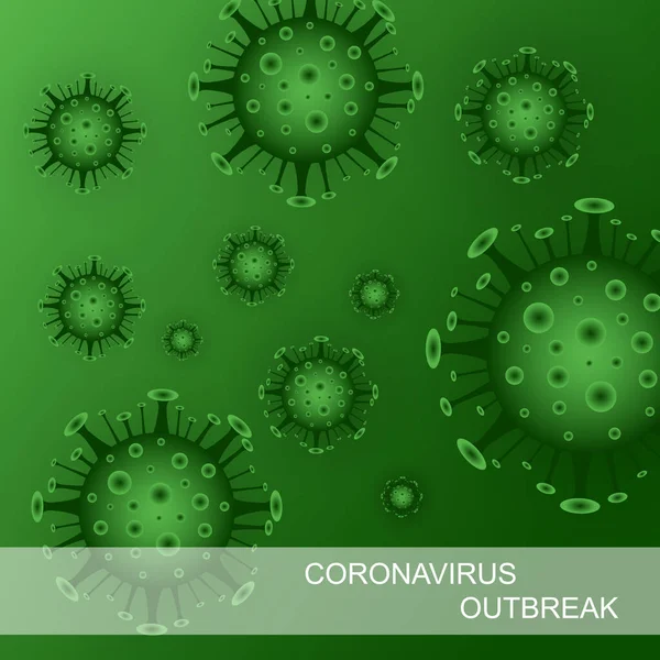 Brote de Coronavirus. Vector — Vector de stock