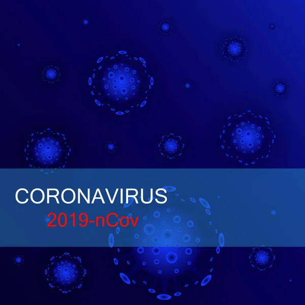 Célula del coronavirus, 2019-nCoV . — Vector de stock