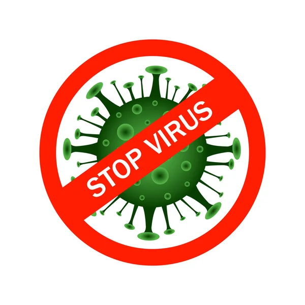 Zastavit podpis viru. — Stockový vektor