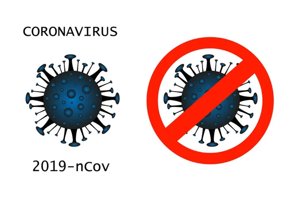 Célula del coronavirus, China — Vector de stock