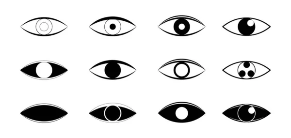 Eye icons. Human eyes. — Stock Vector