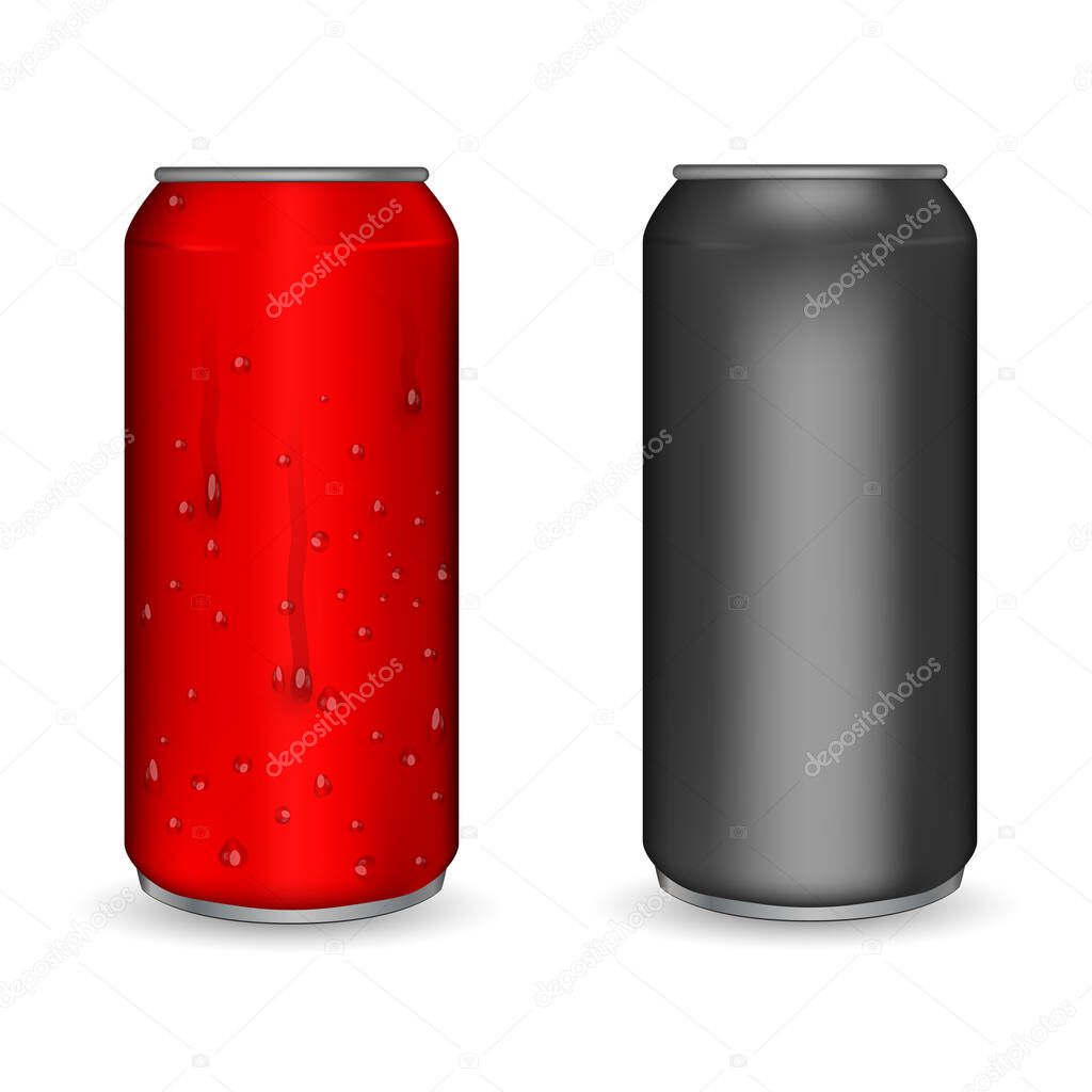 Realistic metallic cans