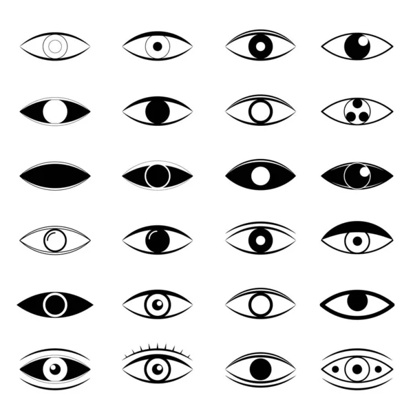 Eye icons. Human eyes. — Stock Vector