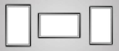 Gerçekçi vektör resim çerçevesi ayarlandı