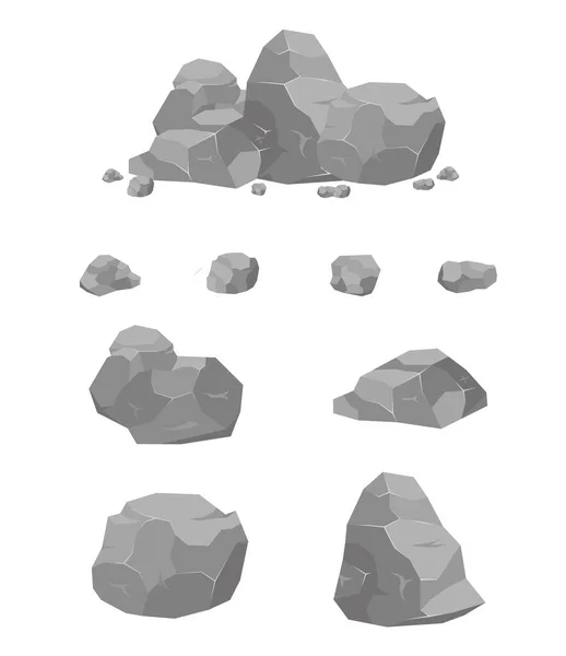 Pedra de rocha coleção. — Vetor de Stock