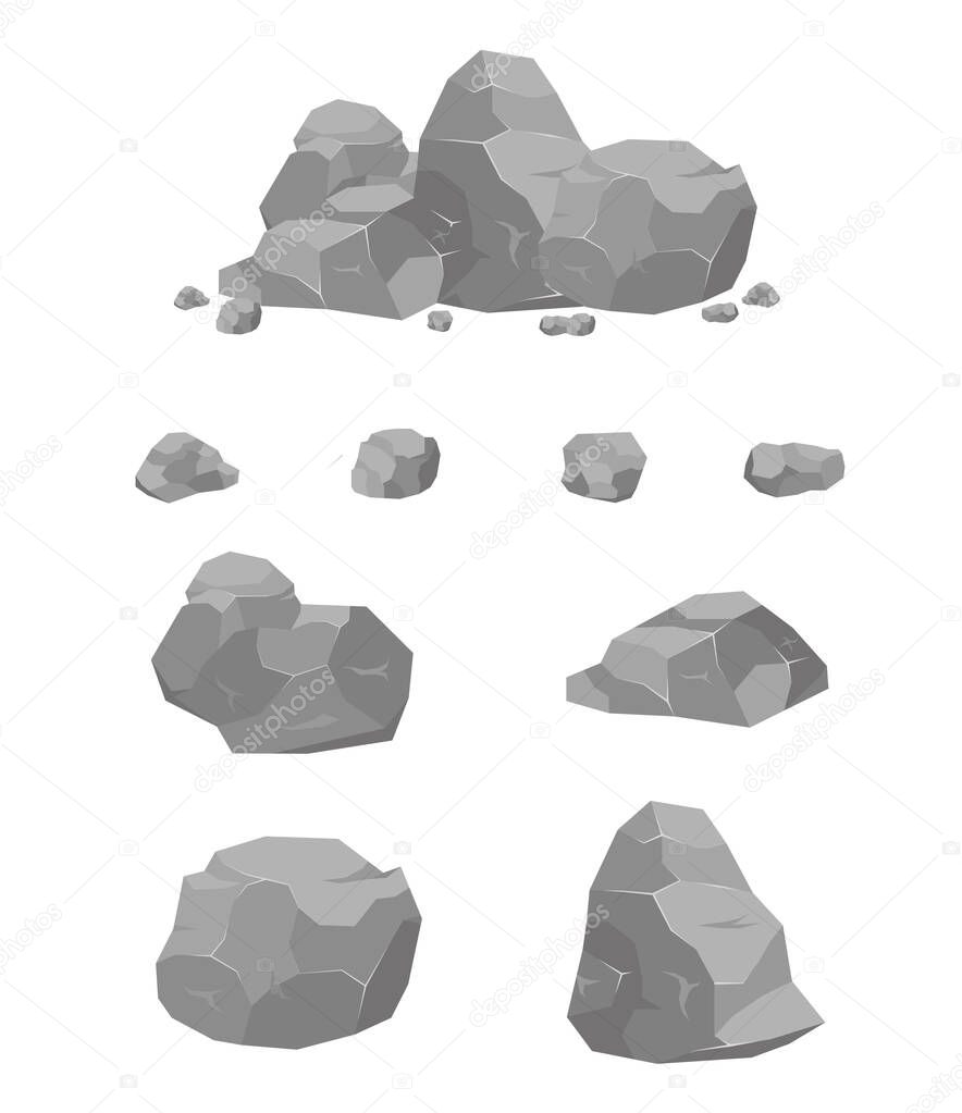 Rock stone collection.