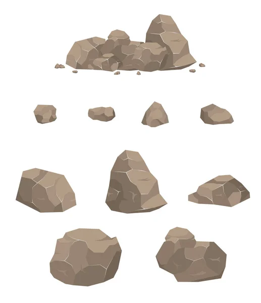 Piedra de roca colección. — Vector de stock