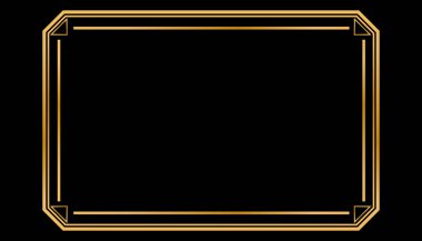 Altın rengi bir çerçeve. Vektör