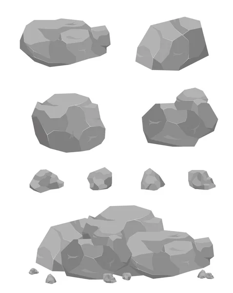 Pedra de rocha coleção. — Vetor de Stock