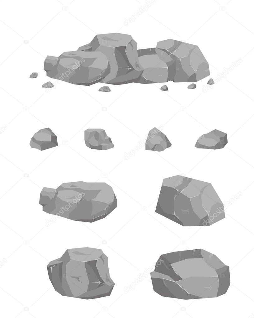 Rock stone collection.