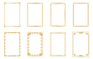 Altın vintage çerçeve koleksiyonu.