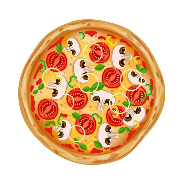 Pizza italský fast food — Stockový vektor