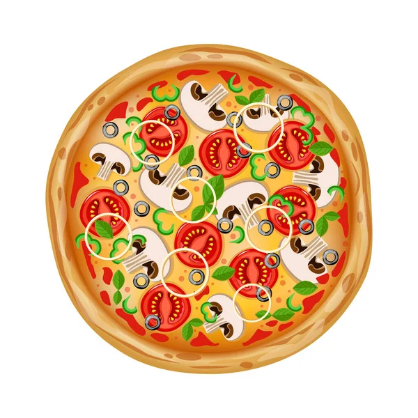 Ιταλική πίτσα fast food — Διανυσματικό Αρχείο