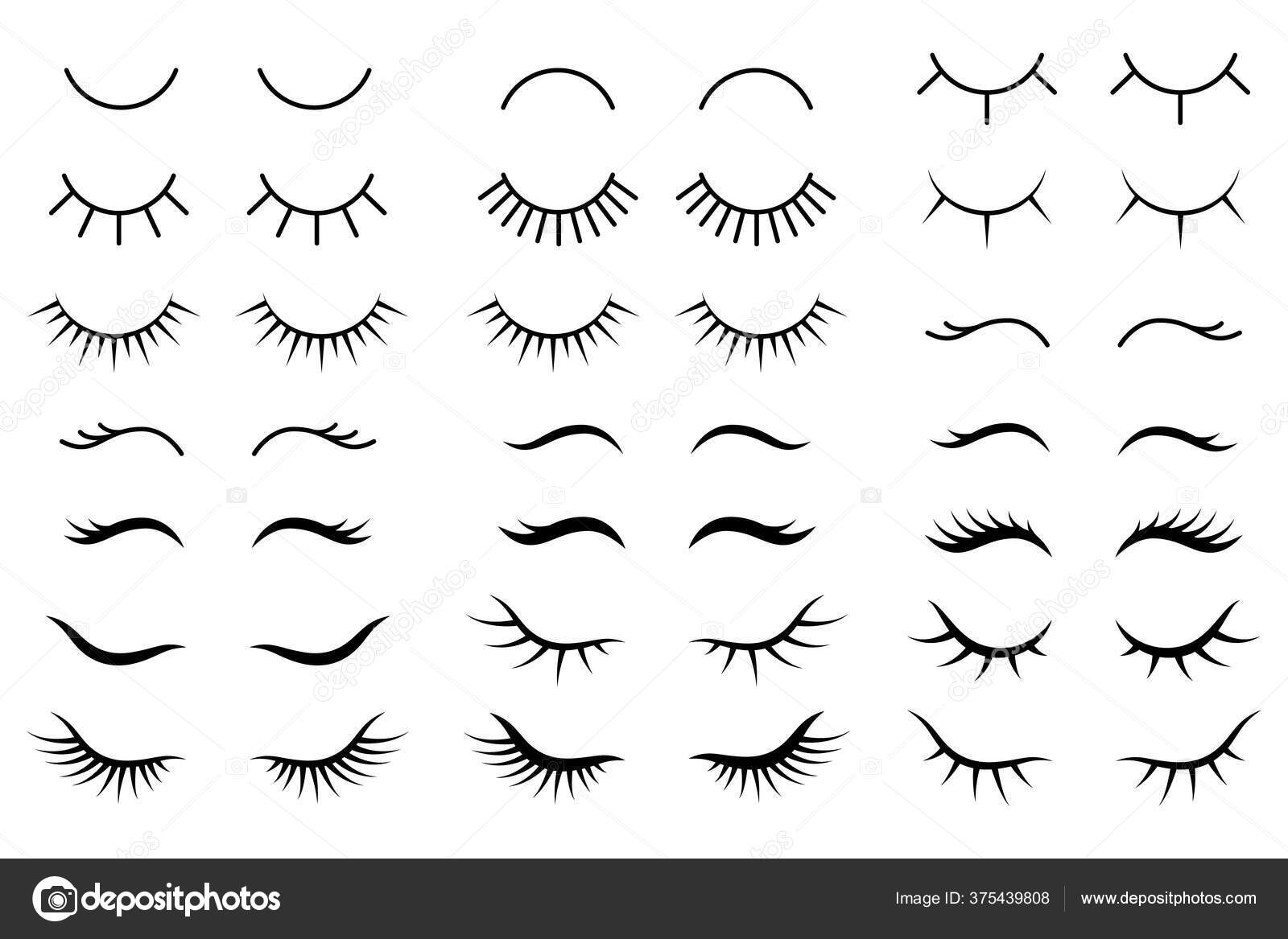 Closed woman eyes. Stock Vector by ©ellysonn 375439808