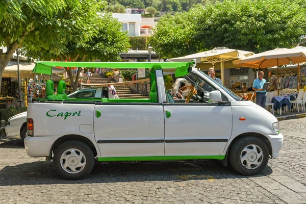 Anacapri Isle Capri Italy August 2019 Open Top Taxi Cab — Stock Photo, Image