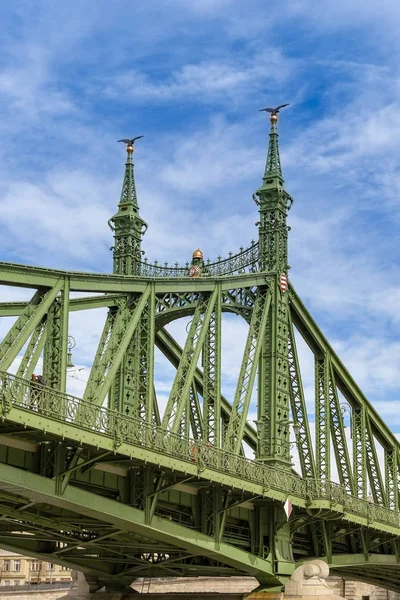 Budapeszt Węgry Marzec 2019 Jedna Wież Mostu Liberty Bridge Lub — Zdjęcie stockowe