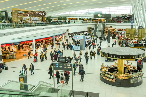 Budapest Magyarország 2019 Március Interior View Terminal Building Budapest Airport — Stock Fotó