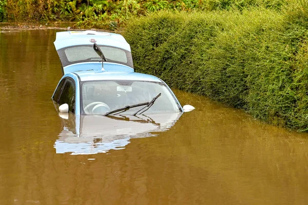 Nantgarw Cardiff Proche Wales Février 2020 Vue Rapprochée Une Voiture — Photo