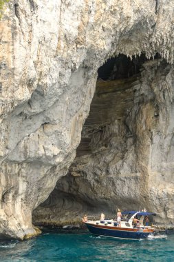 Capri Adası, İtalya - Ağustos 2019: Capri Adası 'ndaki 