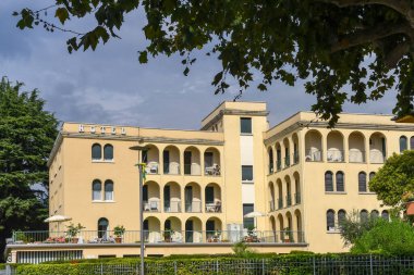 LAKE GARDA, ITALY - SEPTEMBER 2018: The Hotel Terminus in Garda on Lake Carda.