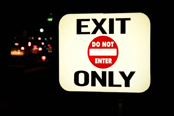 Las Vegas Usa February 2019 Illuminated Sign Exit Car Park — Stock Photo, Image