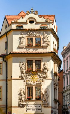 PRAG, CZECH CUBLIC - Temmuz 2018: Prag 'ın merkezinde Aurus Oteli