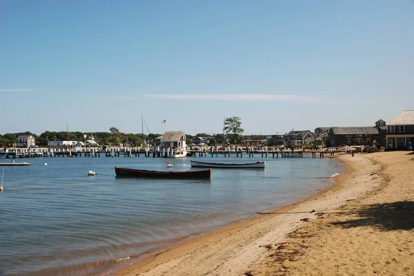 Edgartown Martha Vineyard Massachusetts Abd Eylül 2008 Arka Planda Liman — Stok fotoğraf