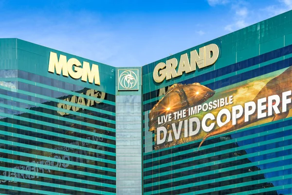Las Vegas Usa 2019年2月 ラスベガス ブールバードのMgmリゾート ホテルの外観広視野 — ストック写真