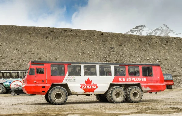 Kolumbien Icefield Alberta Kanada Juni 2018 Riesiges Fahrzeug Mit Sechs — Stockfoto