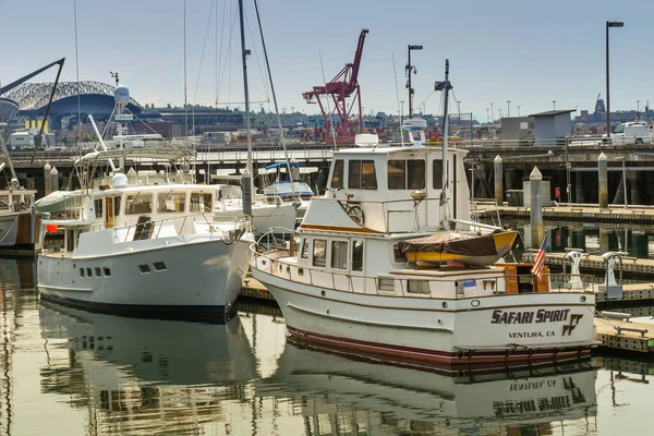 Сиэтл Государств Вашингтон Сша Июнь 2018 Моторные Лодки Гавани Сиэтле — стоковое фото