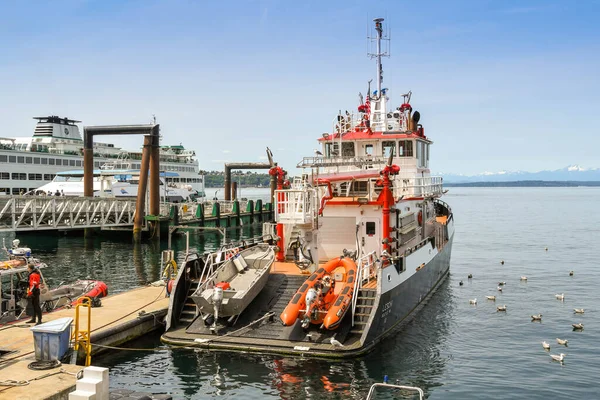 Seattle Washington State Sua Iunie 2018 Barca Pompieri Serviciului Urgență — Fotografie, imagine de stoc