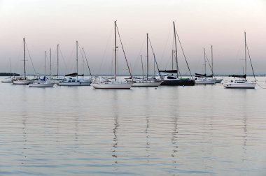 Yelkenli çapa anahtar Biscayne, Florida.
