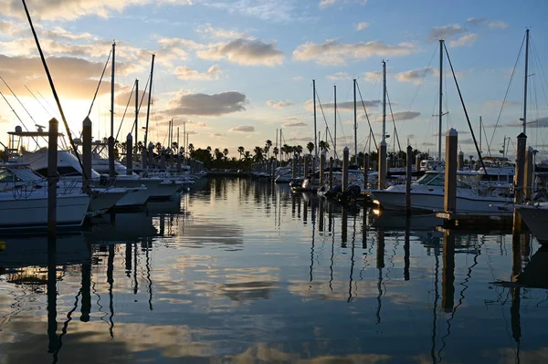 Jachty zacumowane w Crandon Marina na Key Biscayne, Floryda. — Zdjęcie stockowe