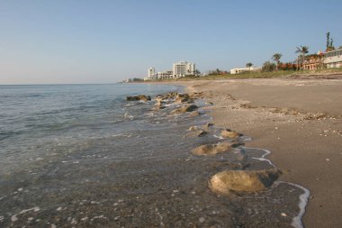 Florida, Tequesta 'daki Coral Cove Parkı' nda plaj.