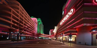 Downtown Reno, Nevada at night.
