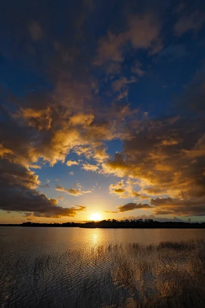 Kleurrijke zonsopgang over Nine Mile Pond in Everglades National Park, Florida. — Stockfoto