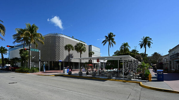 Art Deco building on Lincoln Road Mall in Miami Beach, Florida.