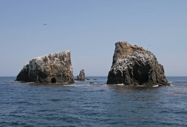 Rock formations off East Anacapa Island in Channel Islands National Park, California.
