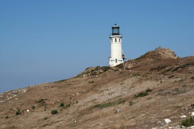 Lighthouse on East Anacapa Island in Channel Islands National Park, California.