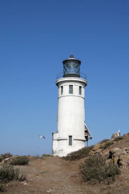 Lighthouse on East Anacapa Island in Channel Islands National Park, California.