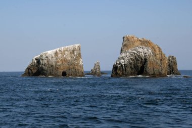 Rock formations off East Anacapa Island in Channel Islands National Park, California.