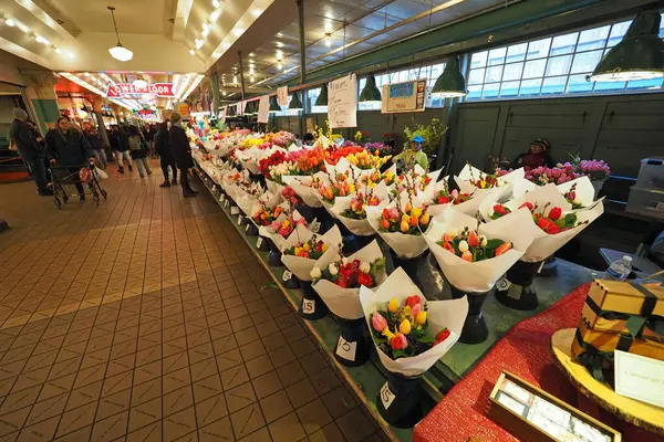 Pike Place Market in Seattle, Washington. — Stockfoto